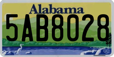 AL license plate 5AB8028