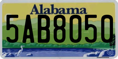 AL license plate 5AB8050