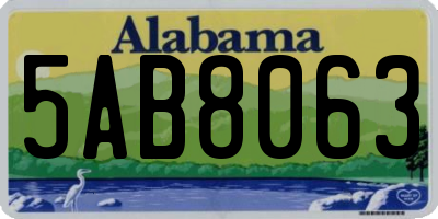 AL license plate 5AB8063
