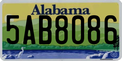 AL license plate 5AB8086
