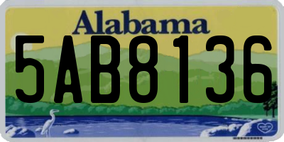 AL license plate 5AB8136