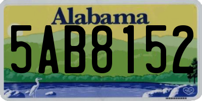 AL license plate 5AB8152