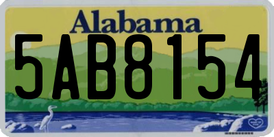 AL license plate 5AB8154