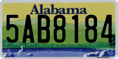 AL license plate 5AB8184
