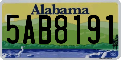 AL license plate 5AB8191