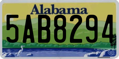 AL license plate 5AB8294