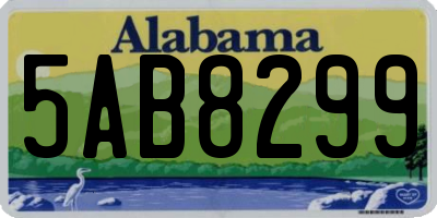 AL license plate 5AB8299