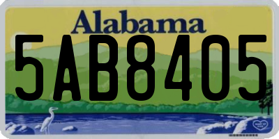 AL license plate 5AB8405