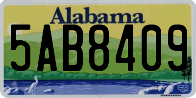 AL license plate 5AB8409