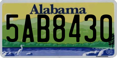 AL license plate 5AB8430
