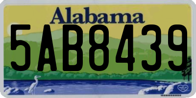 AL license plate 5AB8439