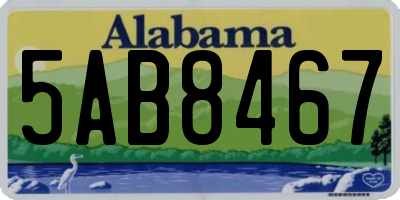 AL license plate 5AB8467