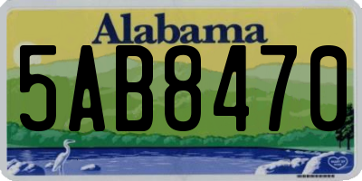 AL license plate 5AB8470