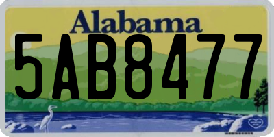 AL license plate 5AB8477