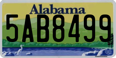 AL license plate 5AB8499