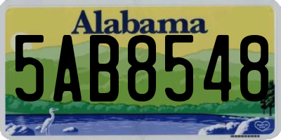 AL license plate 5AB8548