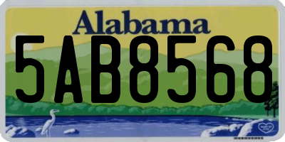 AL license plate 5AB8568