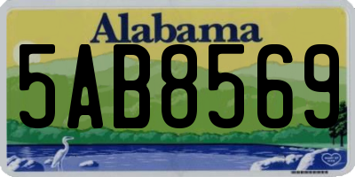 AL license plate 5AB8569