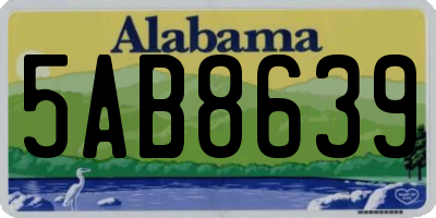AL license plate 5AB8639