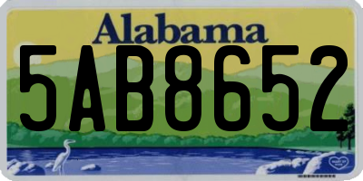 AL license plate 5AB8652