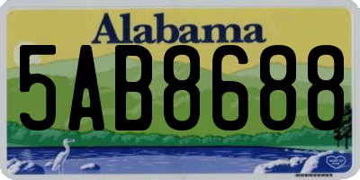AL license plate 5AB8688