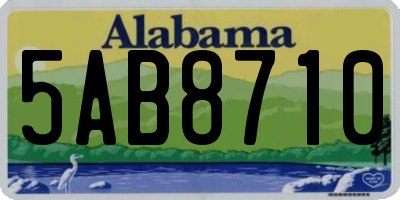 AL license plate 5AB8710