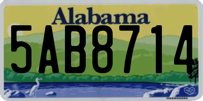 AL license plate 5AB8714