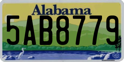 AL license plate 5AB8779