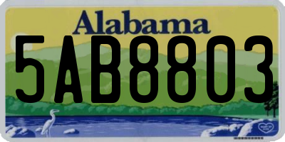 AL license plate 5AB8803