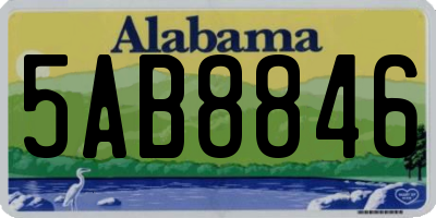 AL license plate 5AB8846