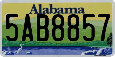 AL license plate 5AB8857