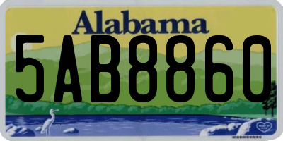 AL license plate 5AB8860