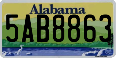 AL license plate 5AB8863