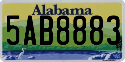 AL license plate 5AB8883