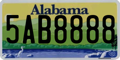 AL license plate 5AB8888