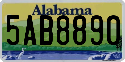 AL license plate 5AB8890