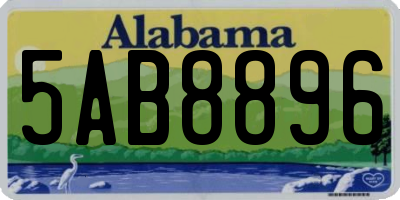 AL license plate 5AB8896