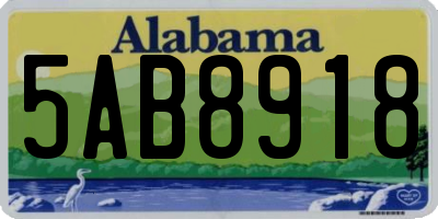 AL license plate 5AB8918