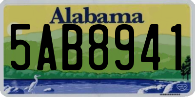 AL license plate 5AB8941