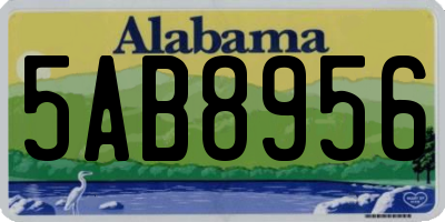 AL license plate 5AB8956