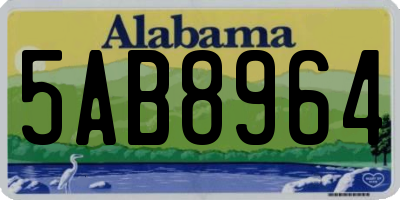 AL license plate 5AB8964