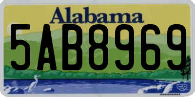 AL license plate 5AB8969