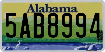 AL license plate 5AB8994