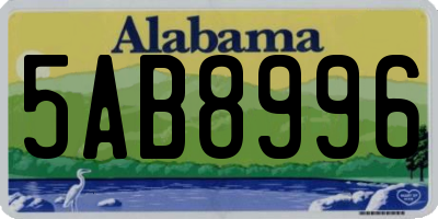 AL license plate 5AB8996