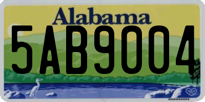 AL license plate 5AB9004