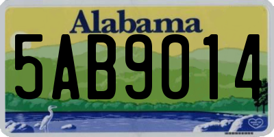 AL license plate 5AB9014