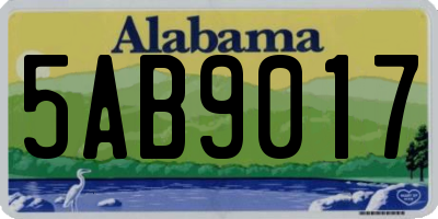 AL license plate 5AB9017