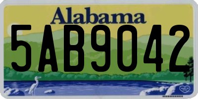 AL license plate 5AB9042