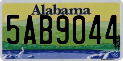 AL license plate 5AB9044