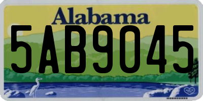 AL license plate 5AB9045